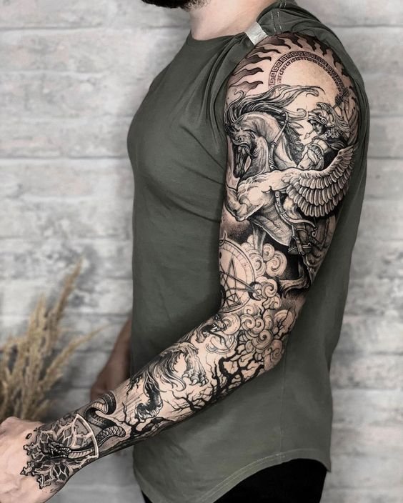 Татуировка рукав: мастерство и техника