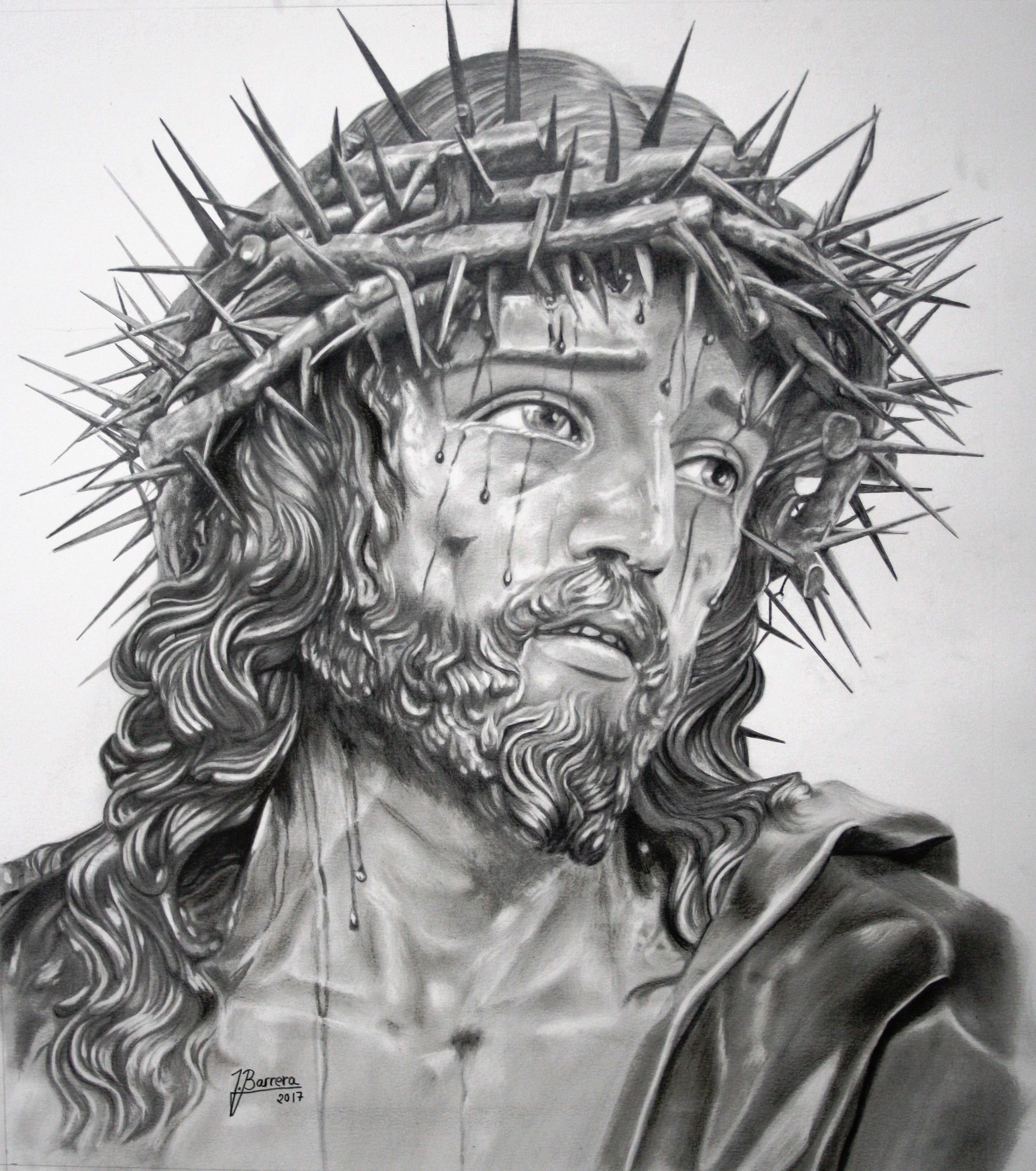 Татуировка Иисуса Христа с терновым венцом