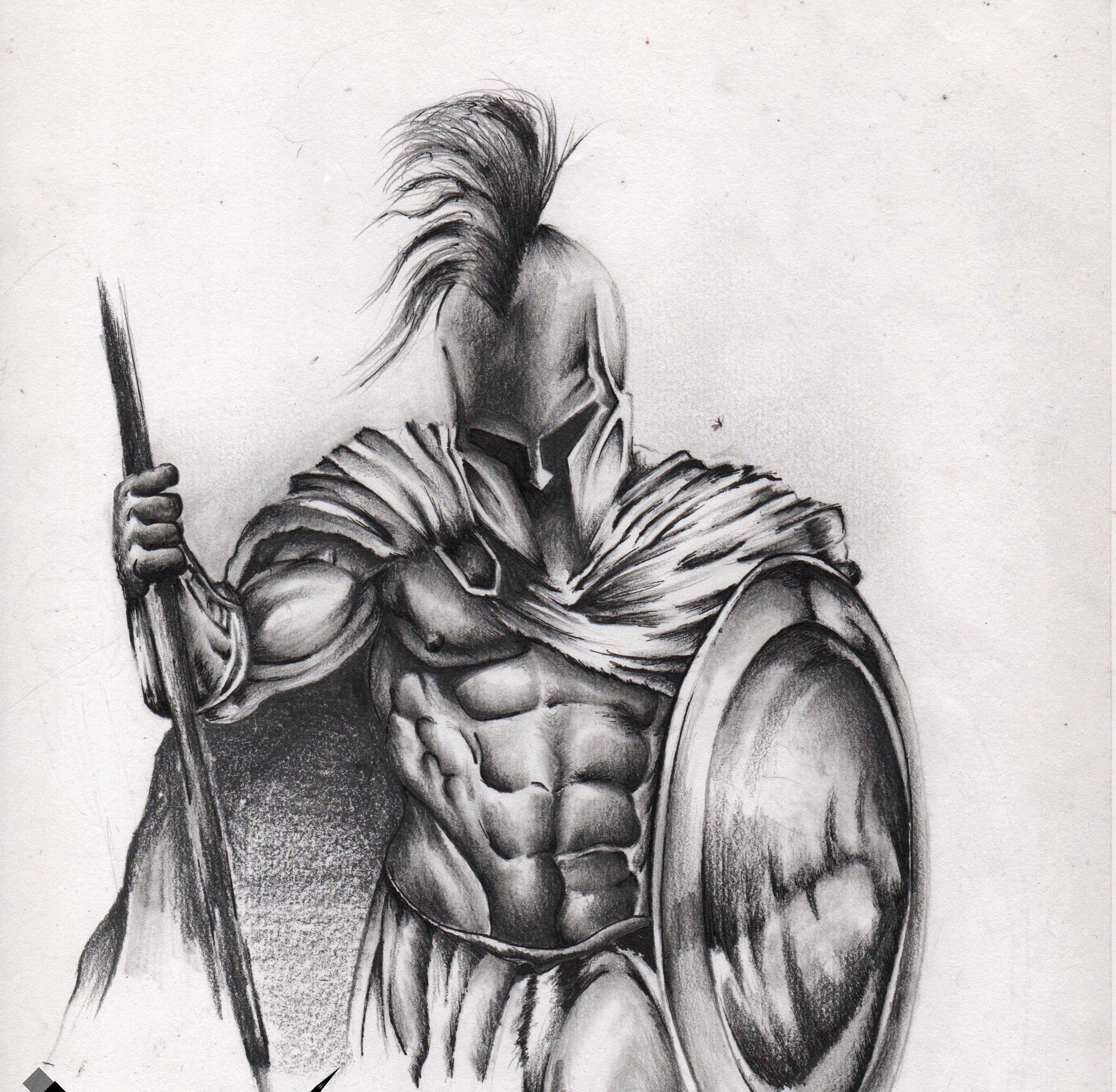 Спартанский воин тату эскизы