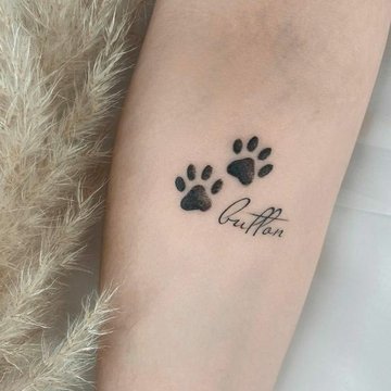 Татуировка лапа медведя, тигра, волка и кошки - значение и фото