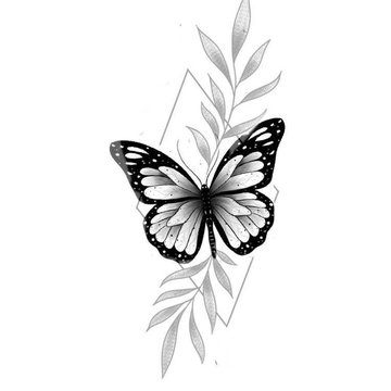 Тату бабочка значение: на ноге, спине, шее, руке, животе