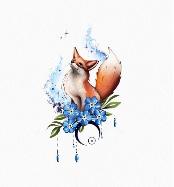Значение тату Лиса: Для девушек и мужские \u0026 Эскизы \u0026 Фото - VeAn Tattoo