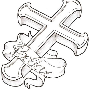 Тату эскизы креста