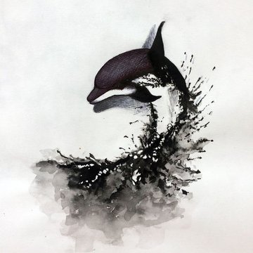 Татуировка дельфин эскизы (79 фото)
