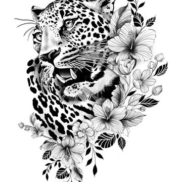 Татуировка леопард