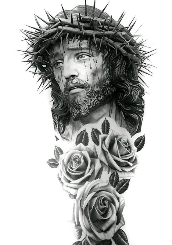 Тату Иисуса Христа: распятый, на руке, спине, значение, фото