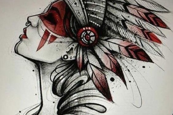 Индейская татуировка для девушек: оригинальность и символика