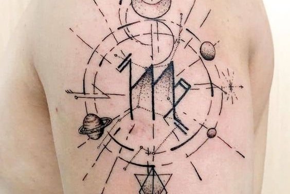 Татуировка на тело знак зодиака 