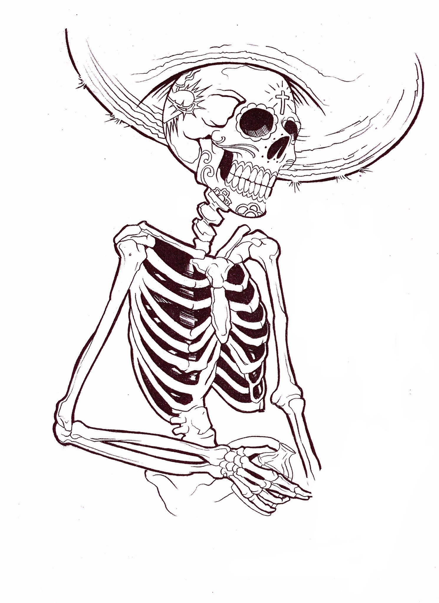 Крутые рисунки скелета