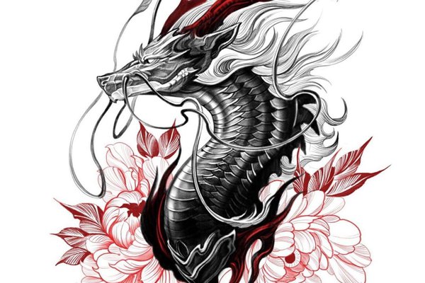 Татуировки дракон эскизы (58 фото)