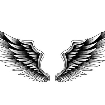Значение татуировки Крылья на спине (45+ фото)