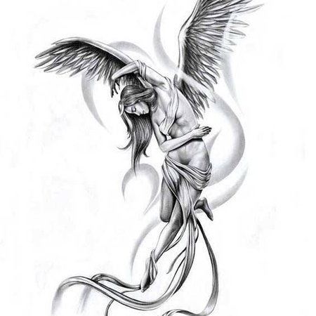 Лучшие эскизы татуировок ангел для мужчин