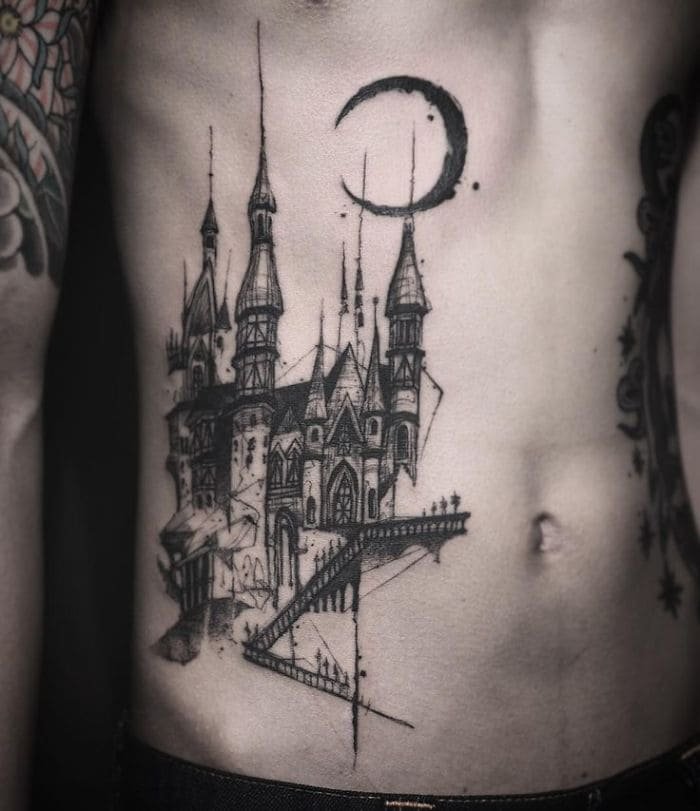 Stunning Castle Tattoo in Georgia