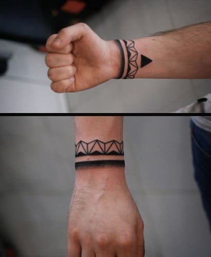 Мужские татуировки на руке: браслеты и не только