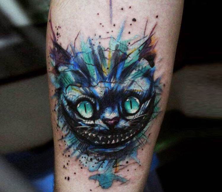 cheshire cat tattoo чеширский кот татуировка plotnikovasketch