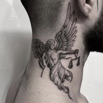 Идеи мужских тату на шее - фото - VeAn Tattoo