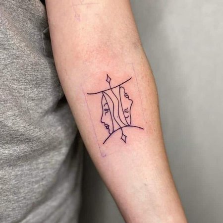 Татуировки мужские знак зодиака Близнецы