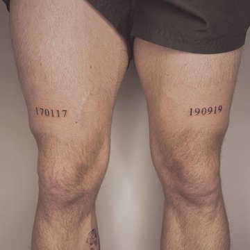 Татуировки с числами (59 фото)