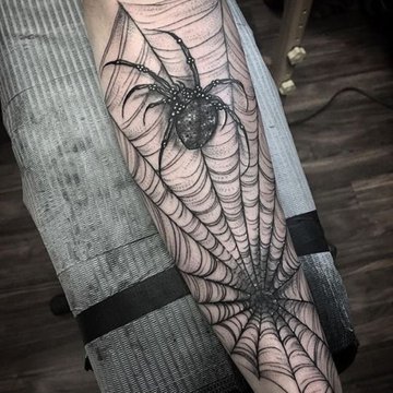 Татуировка паук: значение, фото, эскизы
