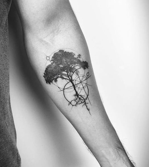 Tattoo • Подборка эскизов для тату: Дерево (73 фото)