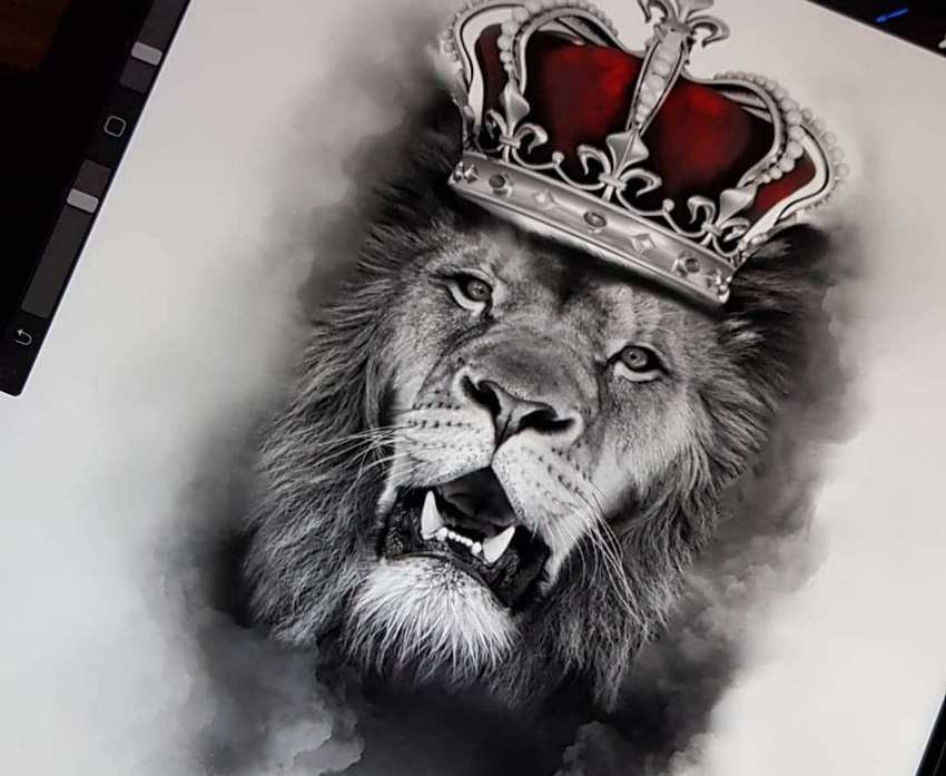 Татуировка лев львица и львенок (106 фото)