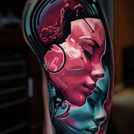 Киберпанк татуировки - Tattoo Today