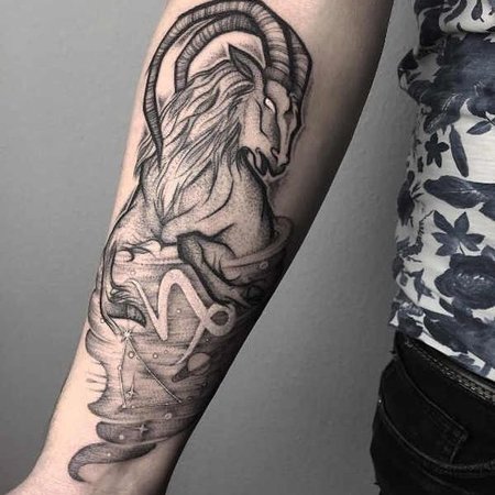 Татуировка знак зодиака козерог: значение и фото