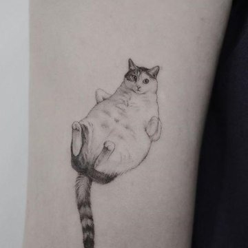 черная кошка татуировки photo