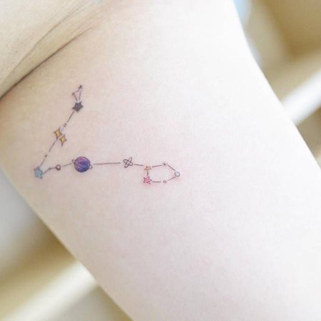Тату знак Зодиака Рыбы / значение, идеи / 35+ фото | VeAn Tattoo